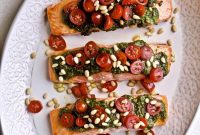 Oven-Baked Salmon with Fresh Basil Pesto