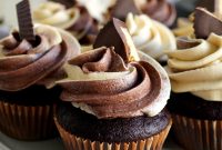 Vegan Dark Chocolate Cupcakes with Peanut Butter Swirl
