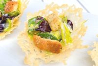 Mini Parmesan Caesar Salad Cups: Crispy Baked Appetizer
