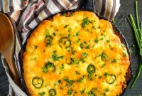 Skillet Cheddar Cornbread BBQ Chicken Pot Pie Recipe