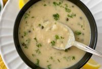 Velvety White Bean Soup with Garlic and Herbs