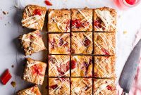 Rhubarb and Custard Blondies Recipe
