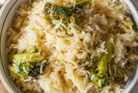 Baked Ranch Rice with Roasted Broccoli Bowl
