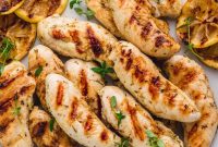 Perfectly Grazed Grilled Chicken Tenders with Citrus Herb Marinade