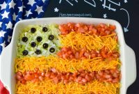 Patriotic Taco Dip Layered Flag Recipe for Parties