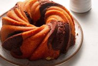 Moist Marble Pound Cake Recipe for Tender, Swirled Loaves