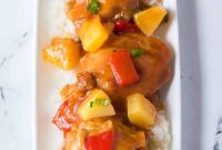 Slow Cooker Hawaiian Chicken with Pineapple and Sticky Sauce