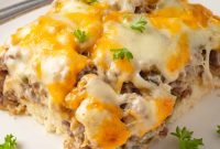 Philly Cheesesteak Casserole with Ground Beef — Savory Comfort Bake