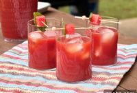 Grilled Watermelon Bourbon Smash Cocktail