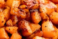 Crispy Air Fryer Butternut Squash Cubes with Garlic and Herbs