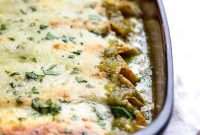 Green Chicken Enchiladas with Tangy Tomatillo Sauce