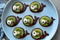 Kiwi Chocolate Whale Truffles: Fun No-Bake Fruit Desserts