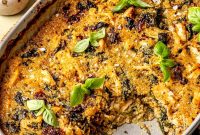 Tuscan Chicken & Quinoa Bake — Postpartum, Freezer-Friendly, GF DF