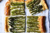 Asparagus Puff Pastry Tart with Whipped Goat Cheese Recipe