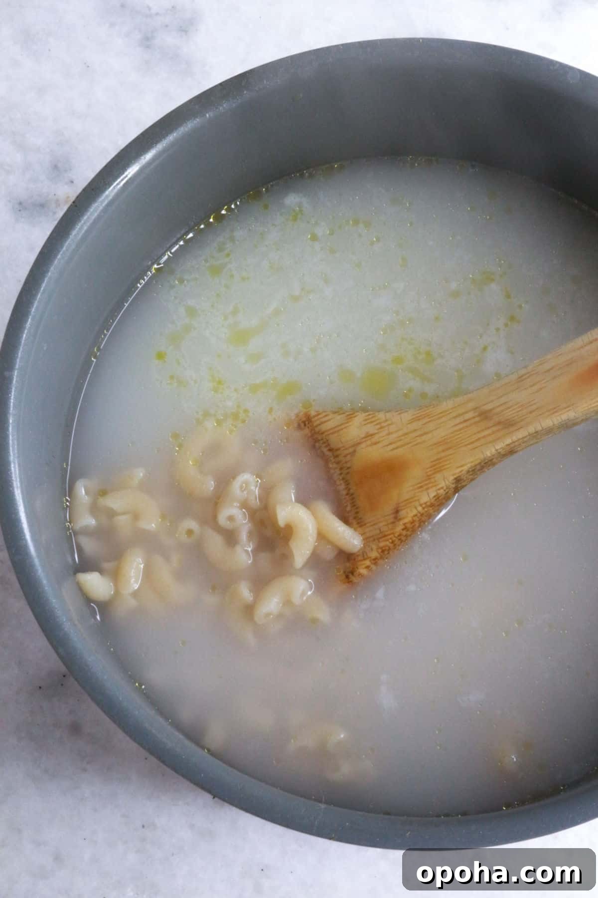 Mexican Macaroni (Ensalada de Coditos) — Creamy Cold Pasta Salad 4 Boiling macaroni noodles