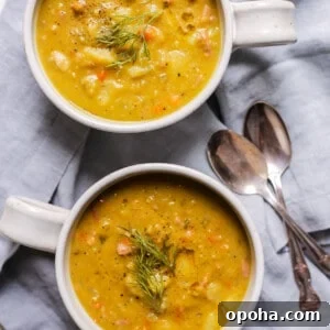 Hearty Split Pea Soup with Ham and Crispy Croutons 4 img 10622 3