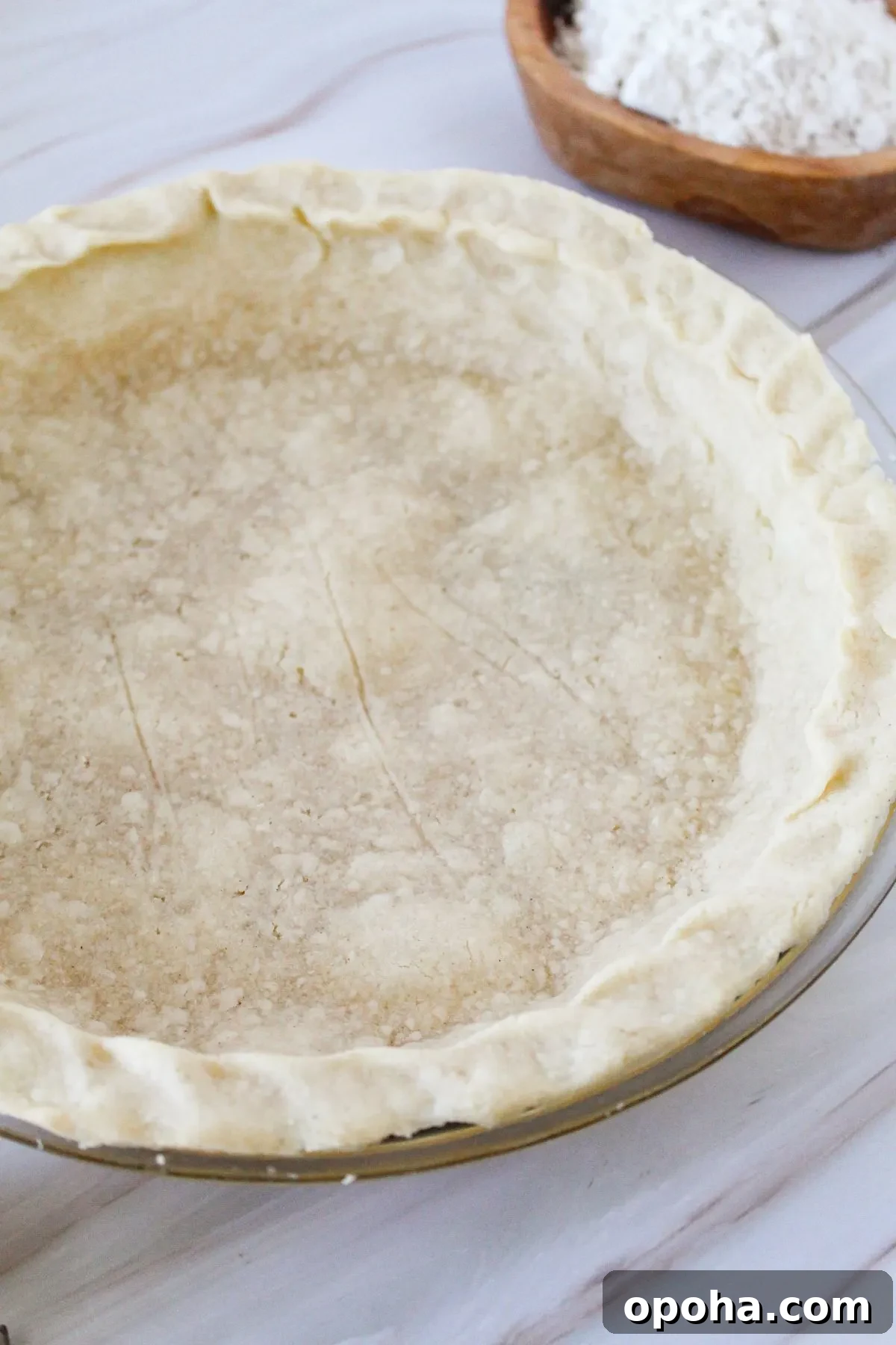 Flaky Gluten-Free Pie Crust Recipe (Dairy-Free) 9 A parbaked gluten free pie crust.