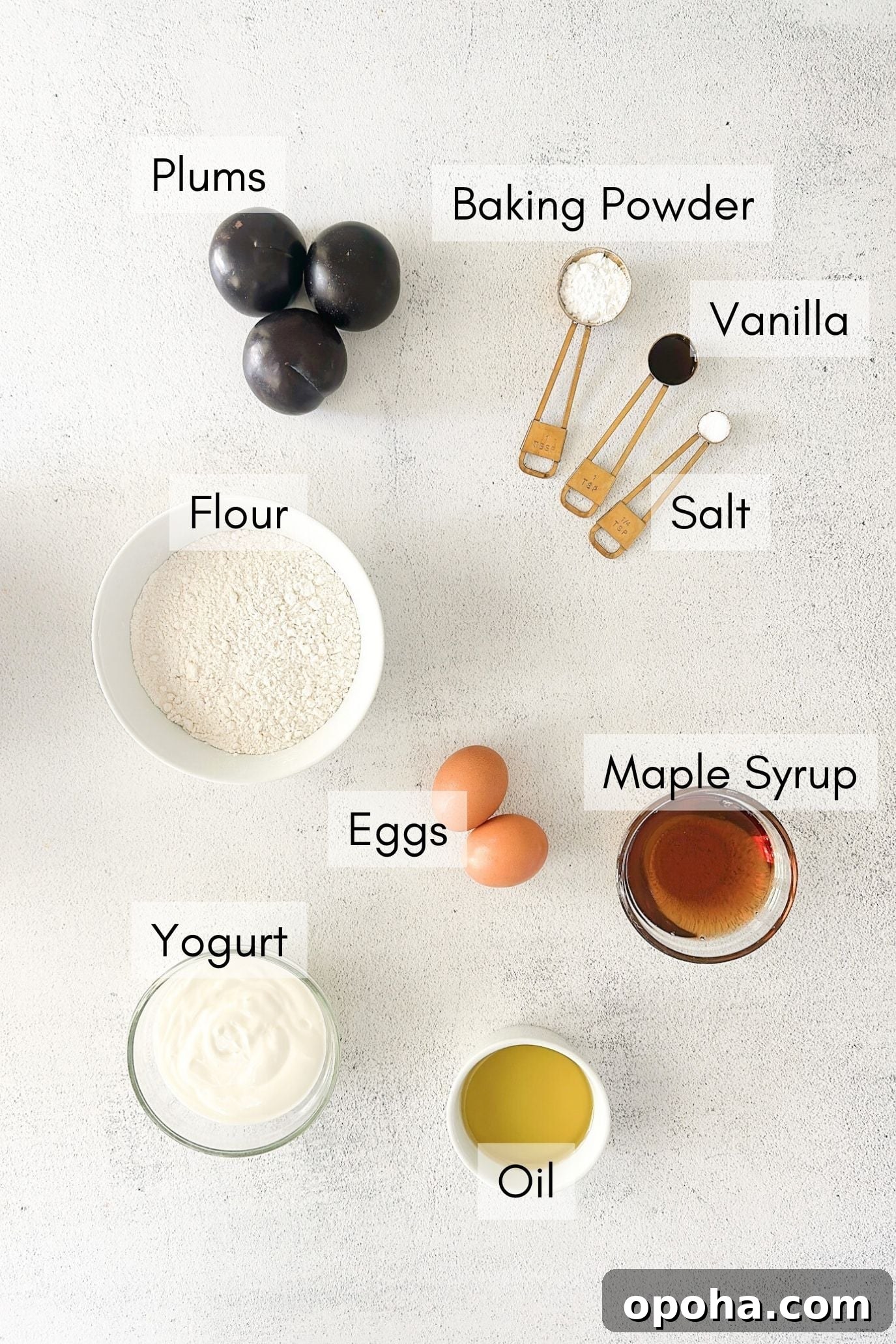 Moist Yogurt Plum Cake Recipe for Perfect Summer Baking 3 Ingredients to make yogurt plum cake.