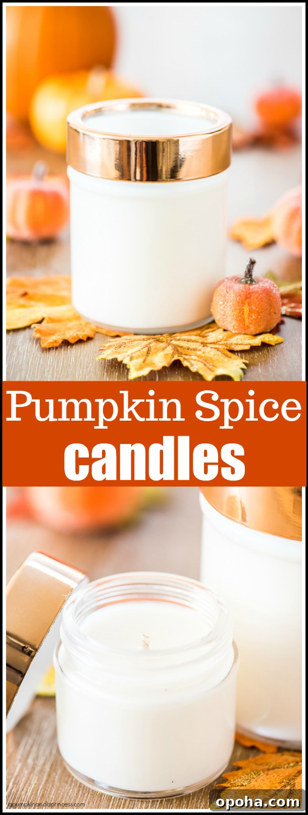 DIY Pumpkin Spice Candle – how to make pumpkin spice candles for fall. This candle makes a great handmade gift idea!