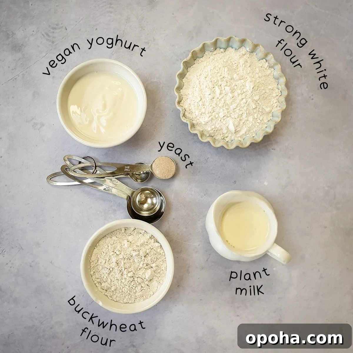 ingredients for vegan blinis