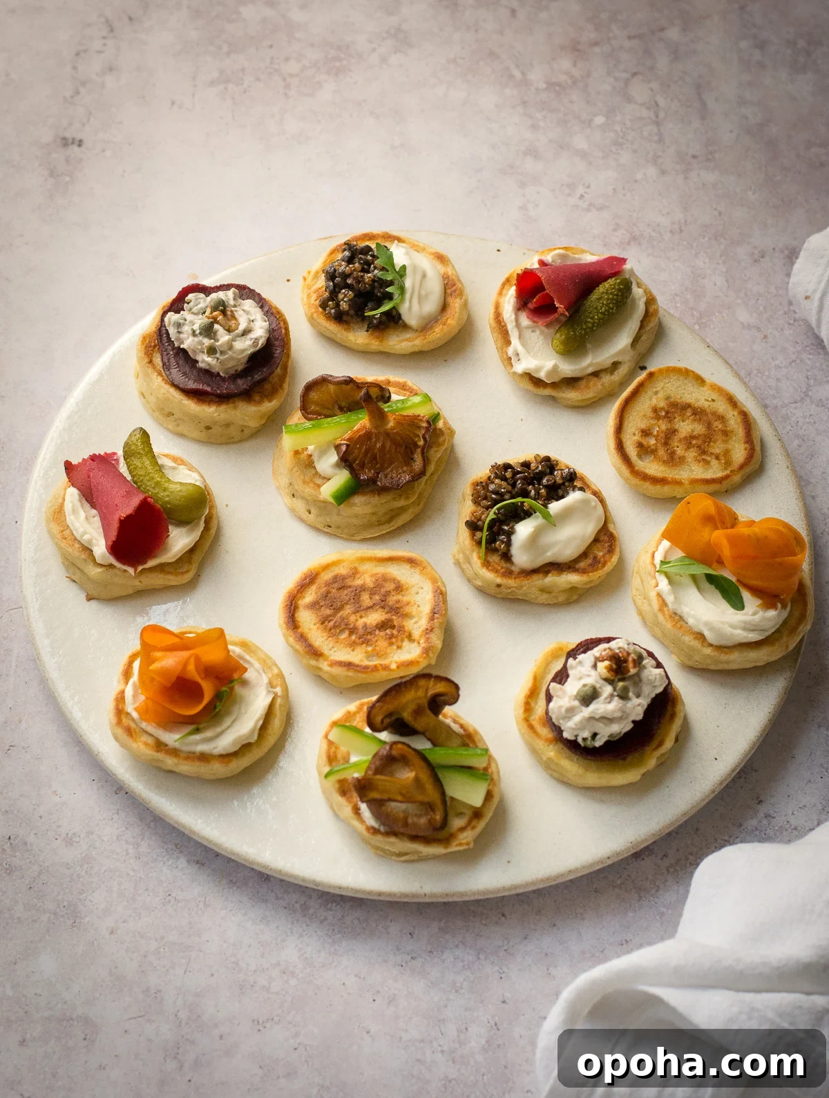 Vegan Blini Toppings
