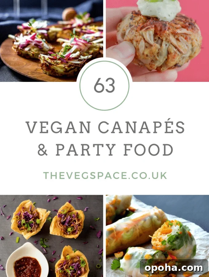Vegan canapés and party food