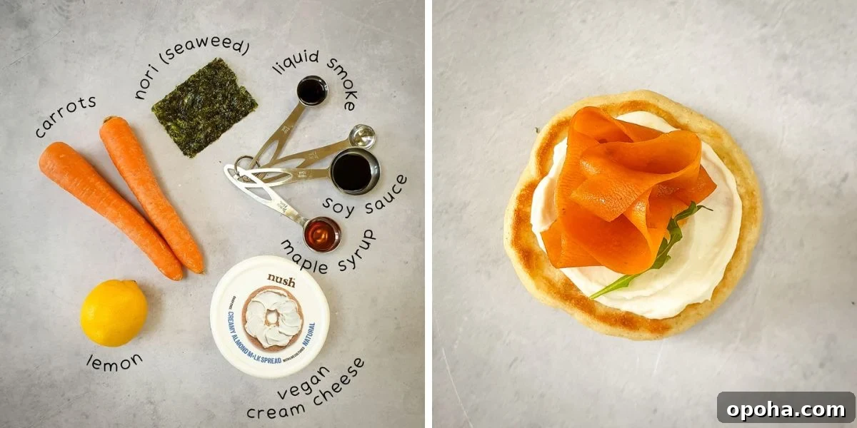 carrot vegan smoked salmon