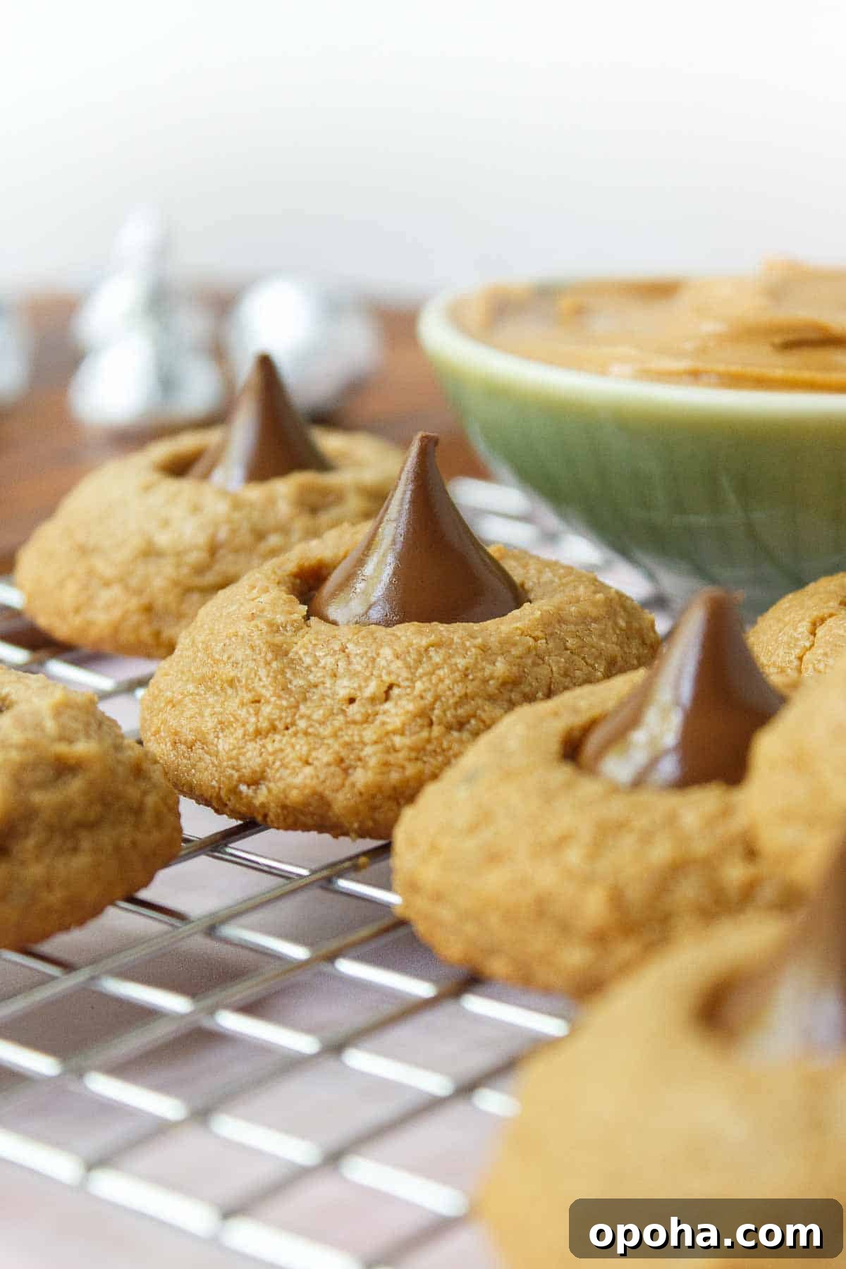 3-Ingredient Peanut Butter Blossom Cookies — Quick Holiday Treat 11 Peanut butter blossoms