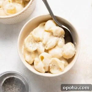 Creamy Cheddar Cheese Sauce Recipe for Smooth, Velvety Texture 3 white cheddar mac and cheese in bowl