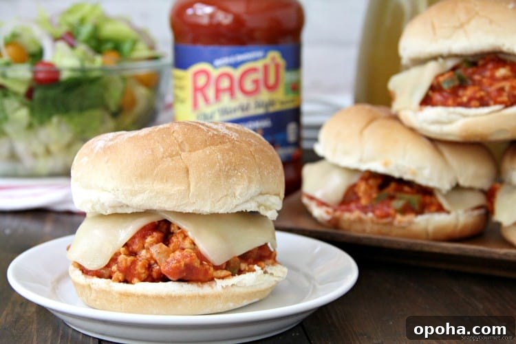 Italian Sloppy Joes - simple back to school dinner Italian Sloppy Joe with Rague
