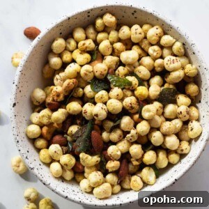 120+ Delicious Vegetarian Diwali Recipes to Try This Year 23 Roasted Makhana and Nuts served in a white bowl