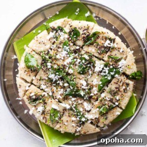 120+ Delicious Vegetarian Diwali Recipes to Try This Year 25 Jowar dhokla served on a banana leaf