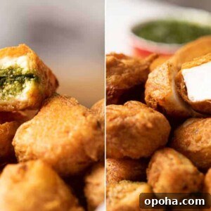 120+ Delicious Vegetarian Diwali Recipes to Try This Year 35 paneer pakora photographed two ways