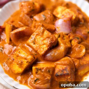 120+ Delicious Vegetarian Diwali Recipes to Try This Year 42 Paneer do pyaza served in a white bowl
