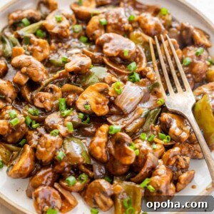 120+ Delicious Vegetarian Diwali Recipes to Try This Year 53 mushroom chilli on a white plate