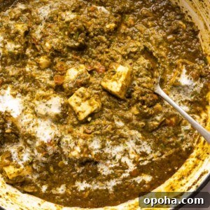 120+ Delicious Vegetarian Diwali Recipes to Try This Year 58 saag paneer in the pan