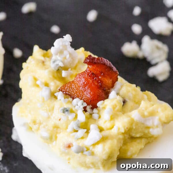 Blue Cheese Deviled Eggs