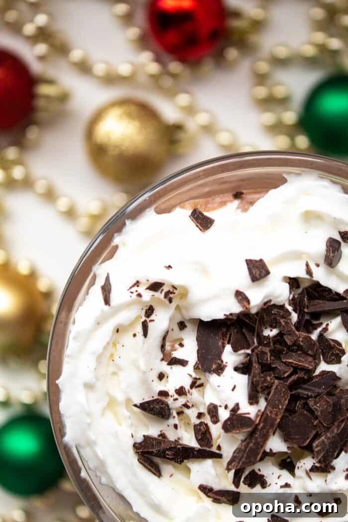Keto Pumpkin Chocolate Chip Cookie Recipe for Fall Treats 18 closeup overhead view of keto peppermint mocha with christmas decor on ground