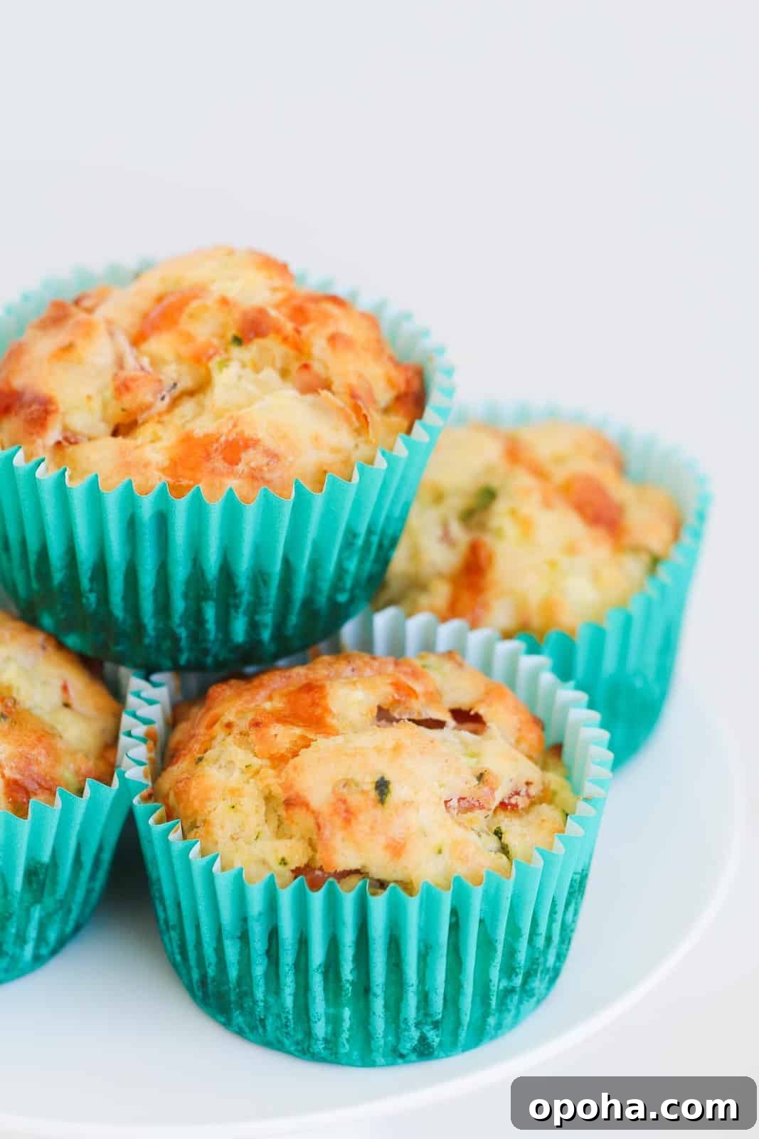 27 Fall Snack Ideas Kids Will Love 24 Ham, Cheese, & Zucchini Muffins