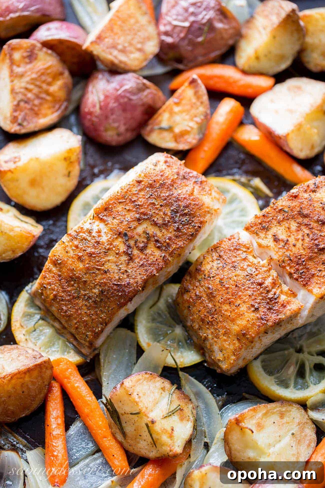 30+ Sheet Pan Dinners for Busy Weeknights: Quick Family Meals 19 Baked fish and vegetables.
