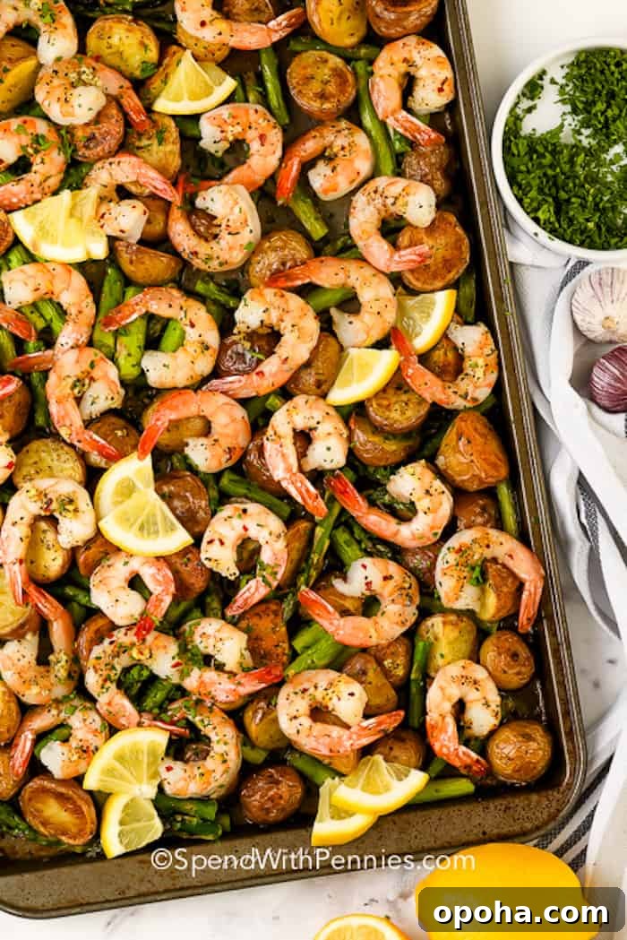 30+ Sheet Pan Dinners for Busy Weeknights: Quick Family Meals 23 Garlic butter Shrimp.