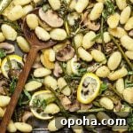 30+ Sheet Pan Dinners for Busy Weeknights: Quick Family Meals 33 Lemon-Parmesan Gnocchi with Mushrooms (Sheet Pan Dinner)