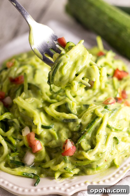 Creamy Avocado Zoodles Recipe: Quick Low-Carb Dinner 2 Creamy Avocado Zoodles