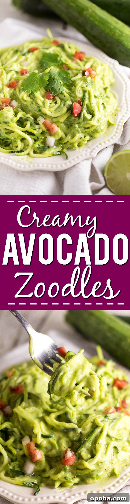 Creamy Avocado Zoodles