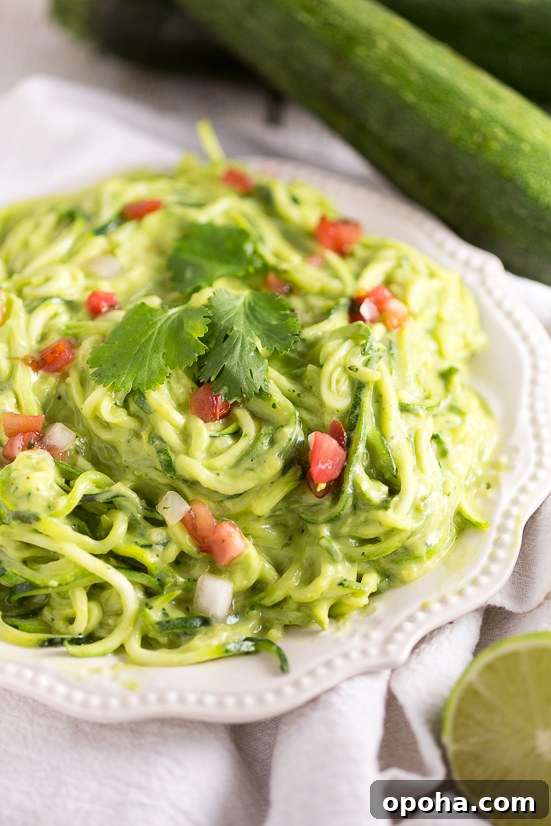 Creamy Avocado Zoodles Recipe: Quick Low-Carb Dinner 4 Creamy Avocado Zoodles