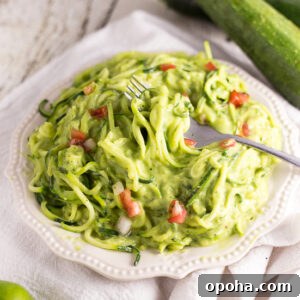Creamy Avocado Zoodles