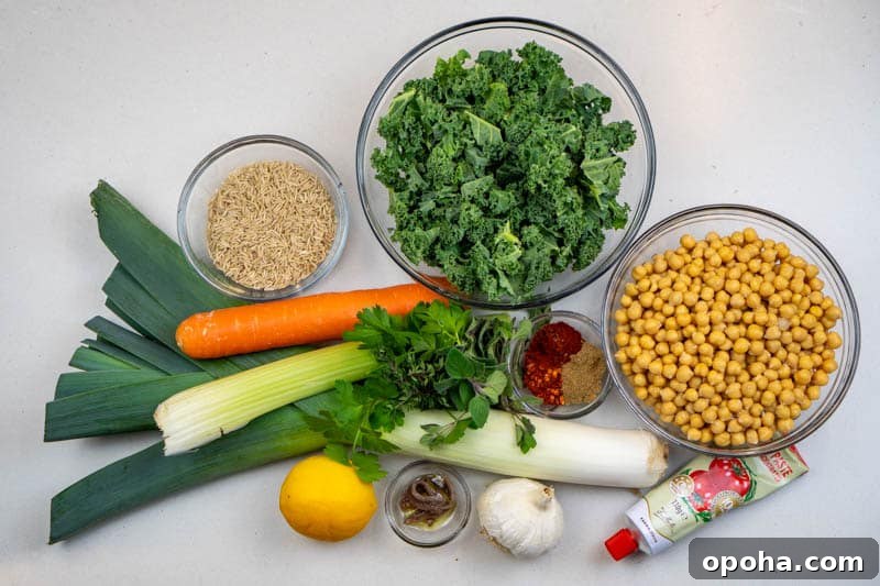 Key ingredients for this soup
