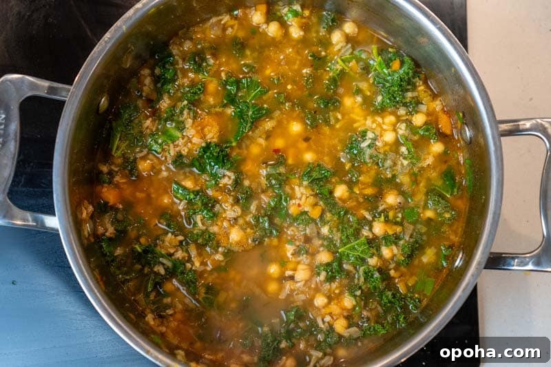 Stirring in the kale