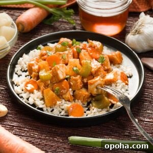 Gluten-Free Sweet and Sour Chicken Made in a HexClad Pan 16 Healthy Gluten-Free Sweet and Sour Chicken on a plate.