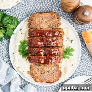 1 pound meatloaf recipe with ketchup on top.